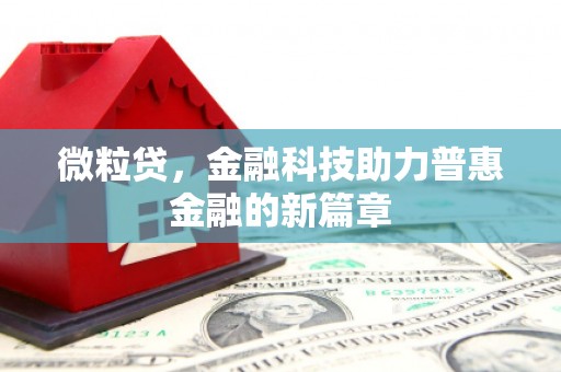 沙坪坝微粒贷，金融科技助力普惠金融的新篇章