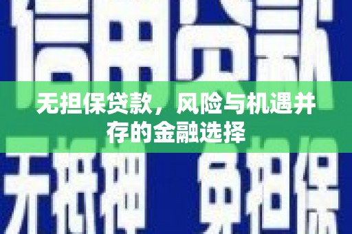 沙坪坝无担保贷款，风险与机遇并存的金融选择