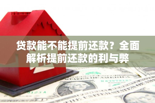 沙坪坝贷款能不能提前还款？全面解析提前还款的利与弊