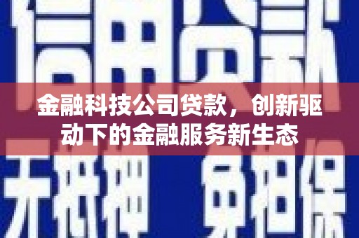 沙坪坝金融科技公司贷款，创新驱动下的金融服务新生态