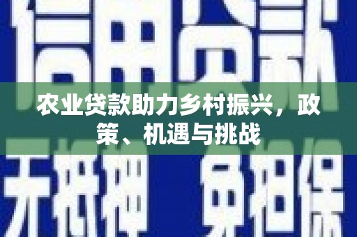 沙坪坝农业贷款助力乡村振兴，政策、机遇与挑战
