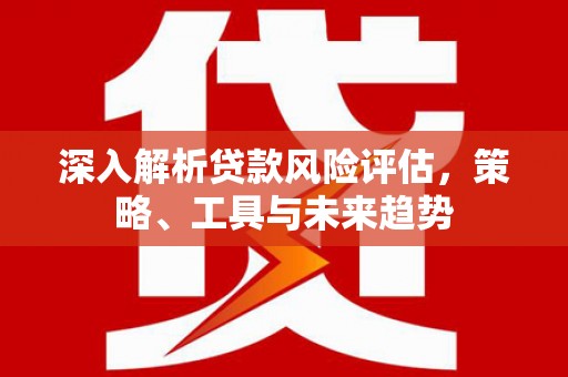 沙坪坝深入解析贷款风险评估，策略、工具与未来趋势