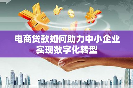 沙坪坝电商贷款如何助力中小企业实现数字化转型