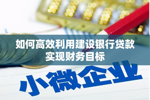 沙坪坝如何高效利用建设银行贷款实现财务目标