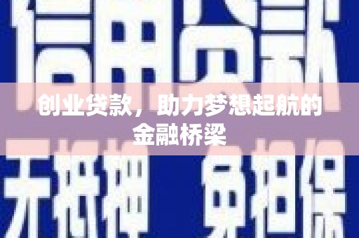 沙坪坝创业贷款，助力梦想起航的金融桥梁