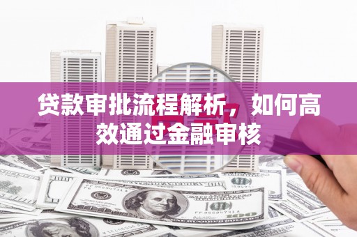 沙坪坝贷款审批流程解析，如何高效通过金融审核