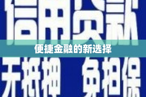 沙坪坝便捷金融的新选择