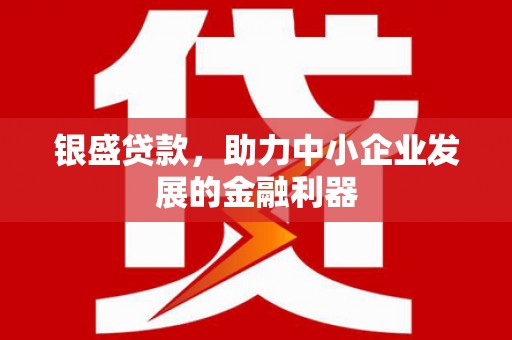 沙坪坝银盛贷款，助力中小企业发展的金融利器