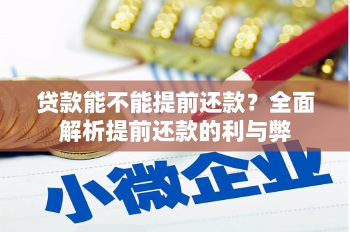 沙坪坝贷款能不能提前还款？全面解析提前还款的利与弊