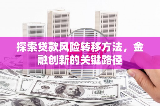 沙坪坝探索贷款风险转移方法，金融创新的关键路径