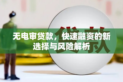 沙坪坝无电审贷款，快速融资的新选择与风险解析