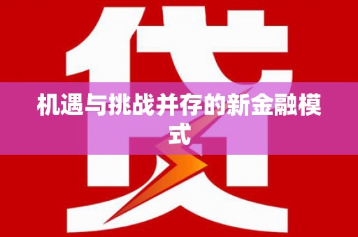 沙坪坝机遇与挑战并存的新金融模式