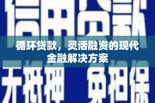 沙坪坝循环贷款，灵活融资的现代金融解决方案