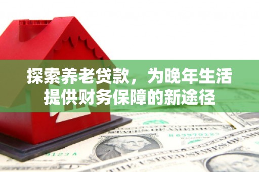 沙坪坝探索养老贷款，为晚年生活提供财务保障的新途径
