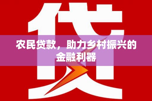 沙坪坝农民贷款，助力乡村振兴的金融利器