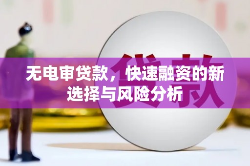 沙坪坝无电审贷款，快速融资的新选择与风险分析