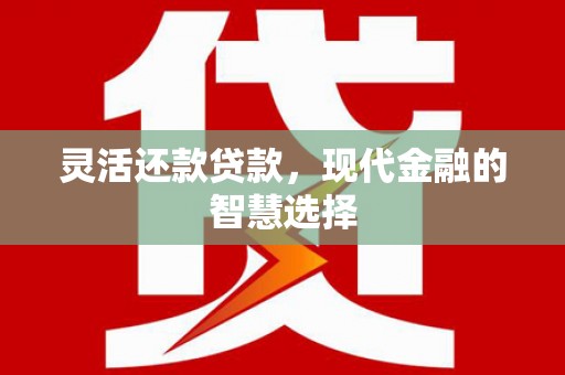 沙坪坝灵活还款贷款，现代金融的智慧选择