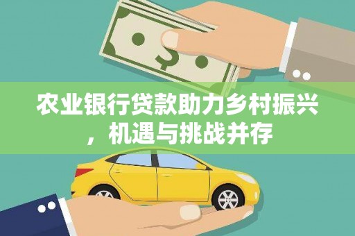 沙坪坝农业银行贷款助力乡村振兴，机遇与挑战并存