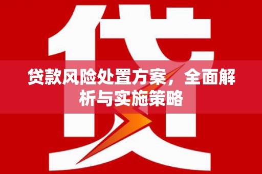 沙坪坝贷款风险处置方案，全面解析与实施策略